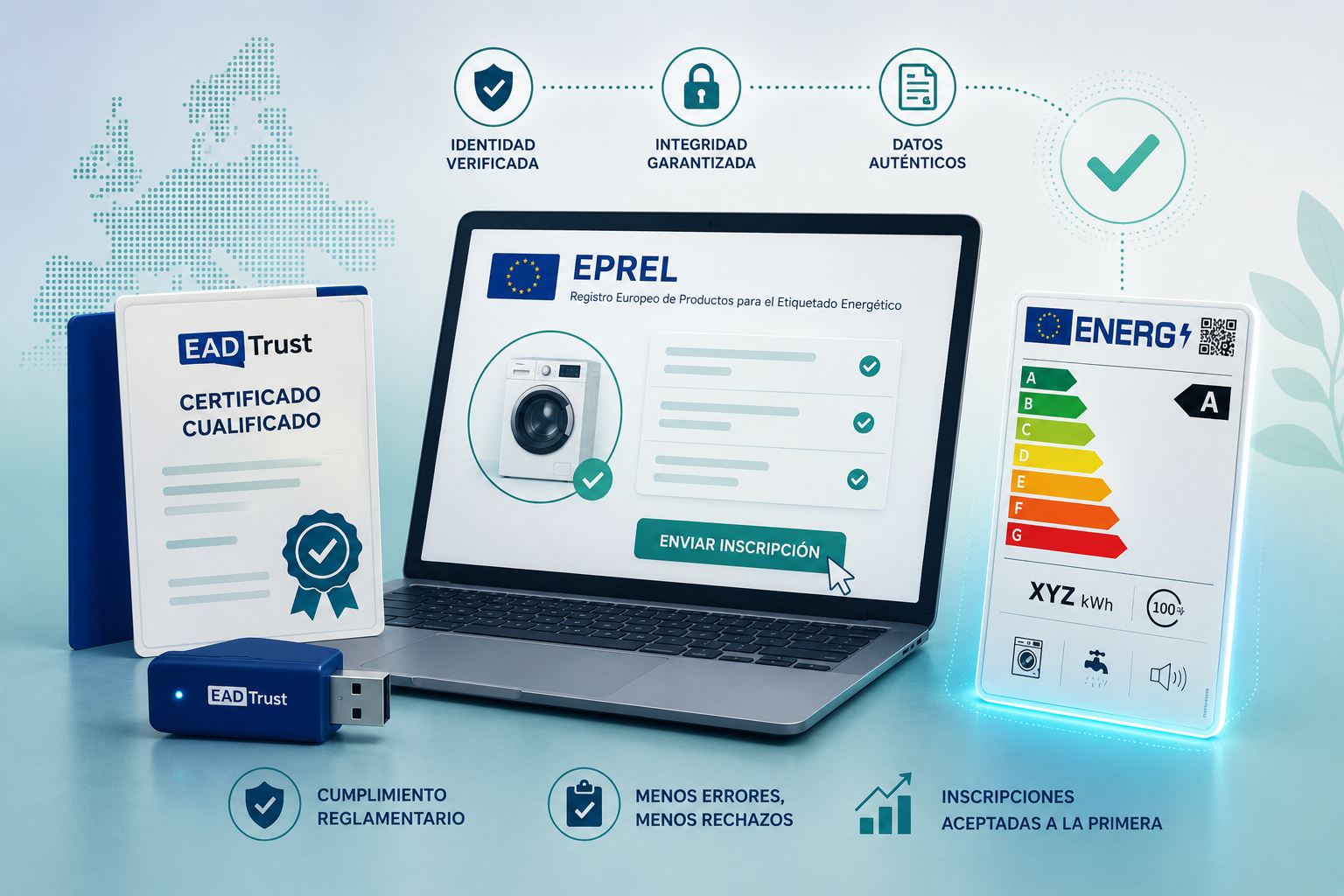 Inscripción de productos en EPREL con certificados de EADTrust: la guía técnica que evita rechazos