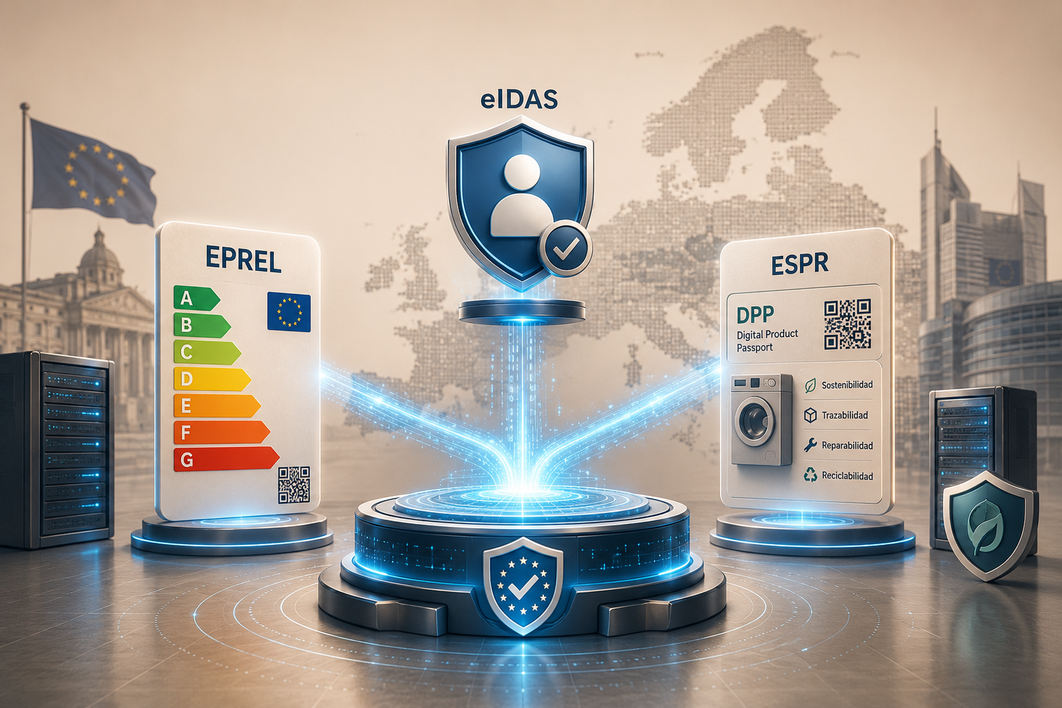 ESPR + EPREL + eIDAS: la conexión estratégica