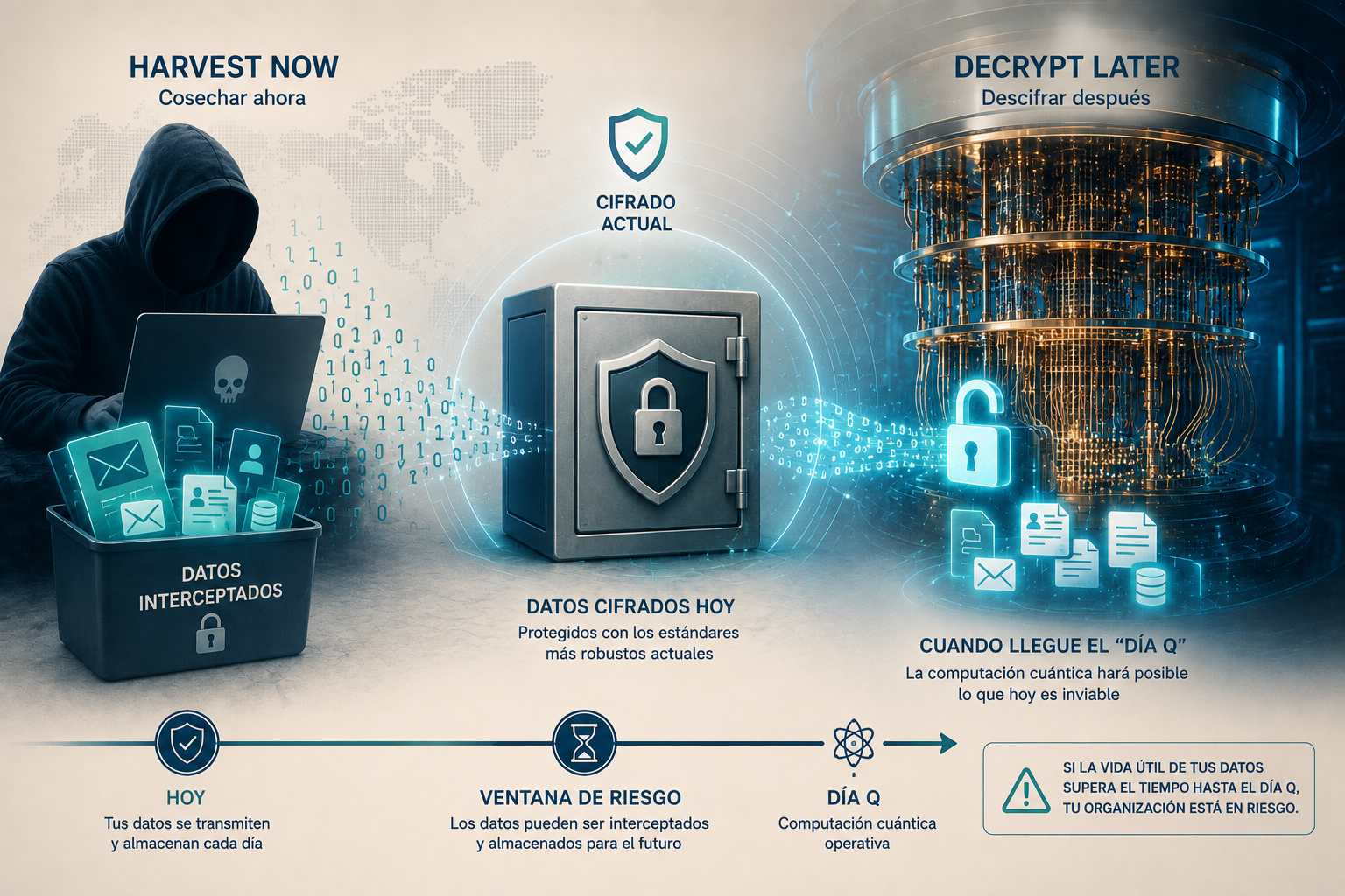 Amenaza «Harvest Now, Decrypt Later» ¿Están tus datos cifrados seguros hoy para el futuro?